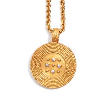 Lovely Julie Vos Paris Pendant Necklace with Rhinestones